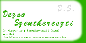 dezso szentkereszti business card
