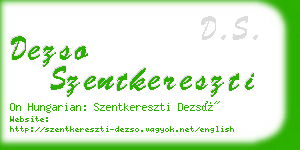 dezso szentkereszti business card